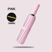 Paraguas automático grande de 24 huesos de Color sólido, luz plegable, gran formato, sombrilla para exteriores, protección UV, paraguas automático - details 11