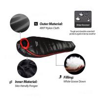 Bolsa de plumas de ganso blanco para adultos, saco de dormir cálido para tres estaciones, adecuado para vistas mping - details 3
