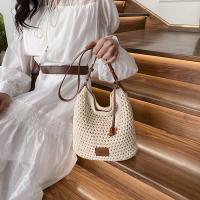 Bolso bandolera informal para mujer - Bolso de poliéster blanco de gran capacidad con correa larga fija y cierre magnético, versátil para uso diario y viajes, lavable a mano, bolso bandolera, accesorio minimalista, construcción duradera, diseño tejido tex - details 2