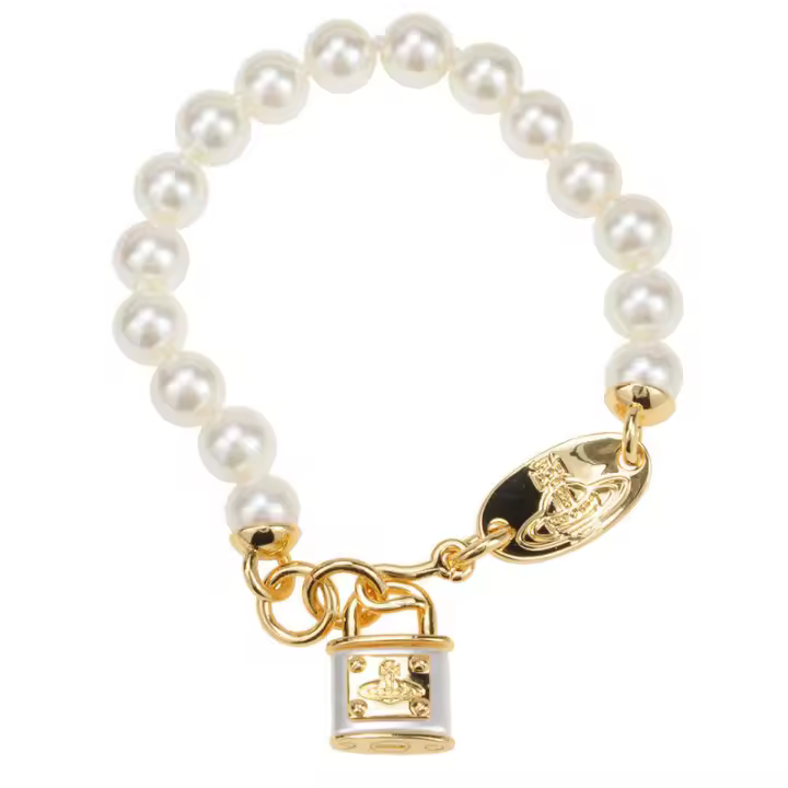Vīvīеппе Westwood Pearl Locks, cadenas de clavícula, collar con colgante - 1