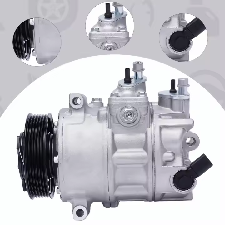 Compresor de aire acondicionado A/C con embrague para Audi A3 TT VW Jetta Golf GTI Beetle Passat Eos 2.0L - 1