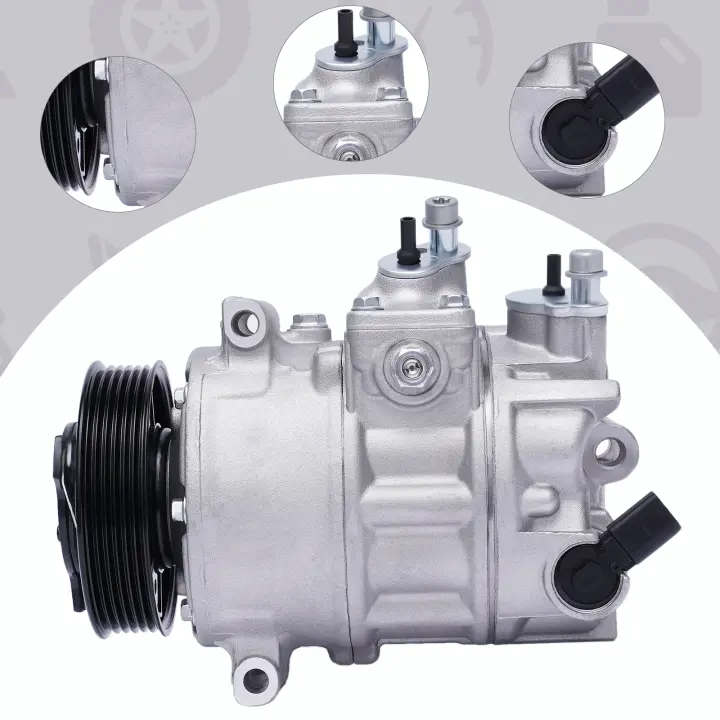 Compresor de aire acondicionado A/C con embrague para Audi A3 TT VW Jetta Golf GTI Beetle Passat Eos 2.0L - 1