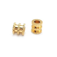 Gran Espaciador de Cilindro de Latón Dorado de 18K Accesorios para Hacer Pulseras - details 77
