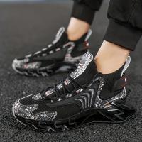 Zapatillas Blade para Hombre, Zapatos Deportivos Informales, Color Sólido, Calzado Deportivo para Todas Las Estaciones, Cordones, Parte Superior de Tela, Interior de Malla, Suela de Goma, Punta Redonda, Plantilla de Tela - details 0