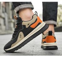 Zapatos Deportivos de Malla de Cuero Versátiles para Hombres 2025 Ligeros, Antideslizantes, Absorbentes de Golpes para Correr - details 5
