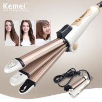 Peluquería Eléctrica Kemei Hierro de Alisa 3en1 para Rizos y Liso Enchufe Estándar Europeo - details 0
