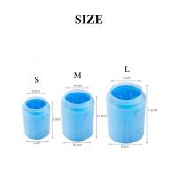 Taza limpiadora portátil para patas de perro: cepillo para mascotas con masaje de silicona sin enjuague, elimina el barro y protege las almohadillas - details 0