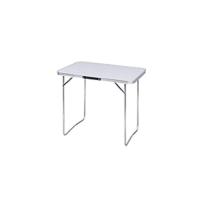 Mesa de Camping Plegable de Jardín de Trabajo de Balcón Ajustable en Altura de Aluminio Acero MDF, Gris - details 17