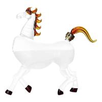 Creative Horse Shape Decanter 1L Decorative Horse Stand Glass Transparent Container Holder for Any Other Drink Liquor