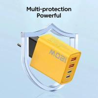 VAORLO-cargador ultrarrápido de 120W, 4 puertos USB C PD, carga rápida USB 3,0 tipo C, cargador de enchufe UE y EE. UU. para Xiaomi iPhone 15 Pro Max - details 4