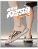 Zapatillas para hombre, zapatos informales de verano para la playa al aire libre, sandalias para caminar, cómodas, ligeras, de lujo, de diseñador, de cuero, a la moda - details 4