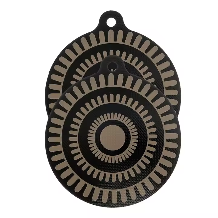 Estera protectora de silicona termocrómica para cocina de inducción, estera de silicona para cocina de inducción, estera protectora para encimera, 2 uds. - 1