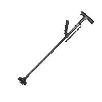 Bastón de Trekking telescópico, muletas plegables, bastón de senderismo, bastón de Metal para ancianos, bastón para caminar al aire libre, LED - details 1