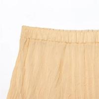 Falda informal holgada con efecto arrugado y cintura elástica, ropa de verano versátil, novedad para 2025 - details 5