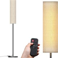 Lámpara de pie LED, lámpara de pie regulable para sala de estar, lámpara de pie con temperatura de 3 colores, lámpara de lectura con pantalla de lino e interruptor de pie - details 9