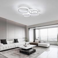 Goeco Lámpara de Techo LED Moderna de Aluminio 48W, Eficiencia Energética, Montaje Semi-Flush, Forma Redonda, Iluminación Blanca Fría - details 5