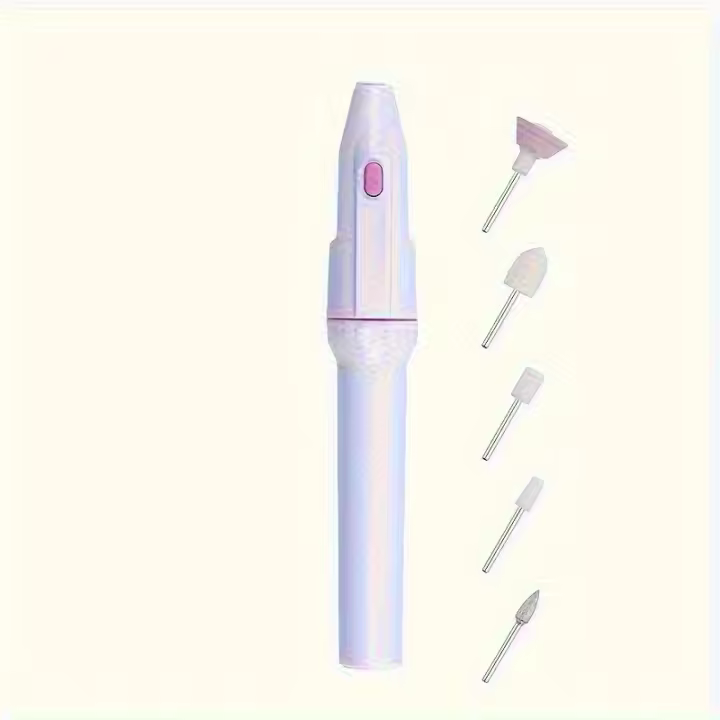 Juego de manicura eléctrica 5 en 1, lijadora de uñas portátil con alimentación por batería, eliminación de piel muerta, recorte - 1