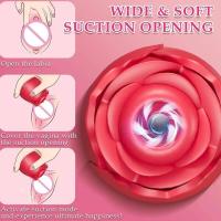 Embalaje privado SEXY Forma de rosa Vagina Vibrador de succión Succión de pezón Lamiendo oral Estimulador de clítoris Potentes productos íntimos Juguetes sexuales para - details 5