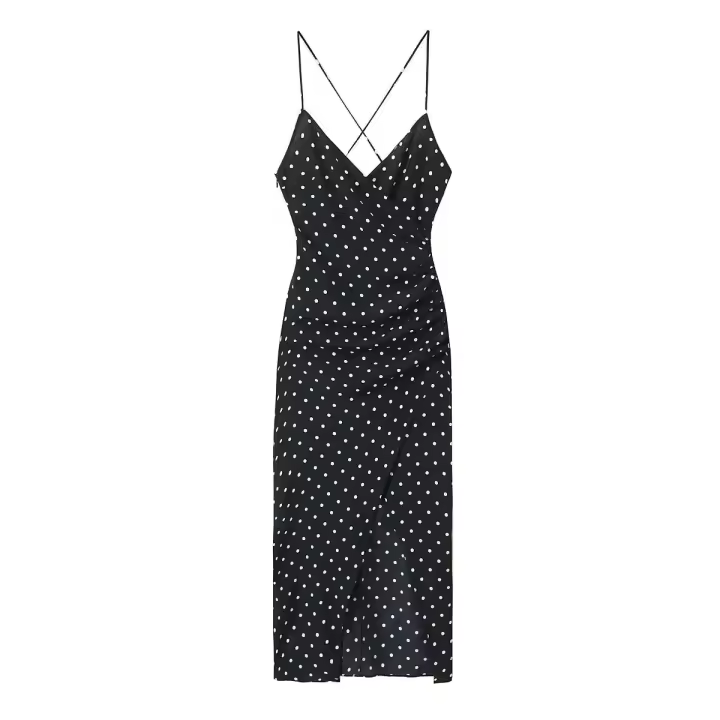 Vestido de Luna Retro Francés Falda Larga con Cintura Ajustada Estilo Americano y Europeo - 1