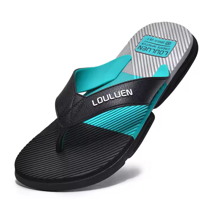 Chanclas de verano que los hombres usan zapatillas de playa antideslizantes los hombres pellizcan sus pies en casa versión coreana sandalias casuales de los hombres - 1