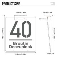 Placa acrílica personalizada para el hogar, señal exterior con número de casa, dirección familiar Solar Exterior, corte láser LED - details 1
