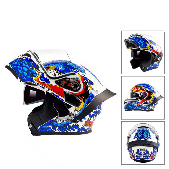 Casco integral moto mujer aire libre modular hombre MX Carreras de Locomotora - 1