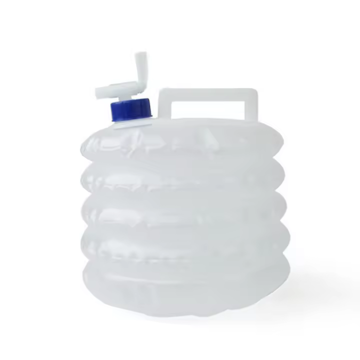 Tanque de almacenamiento de agua portátil con cubo plegable para exteriores con grifo para senderismo - 1