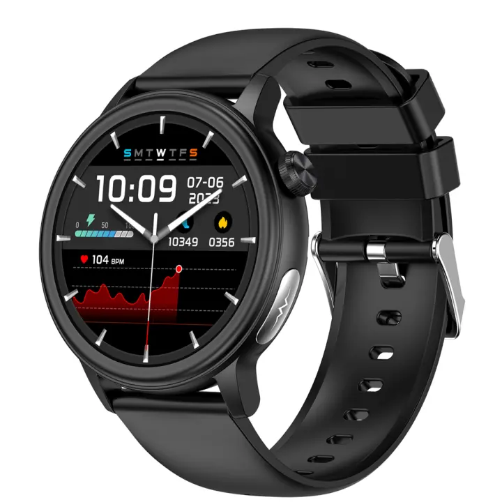 Reloj inteligente ET470, dispositivo con detección de frecuencia cardíaca, Bluetooth, llamadas, respiración, entrenamiento, modo de ejercicio, recordatorio sedentario, novedad de 2024 - 1