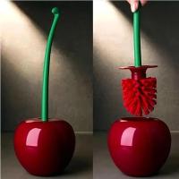 A Fun, Hidden Design, Novelty Cherry Toilet Brush, Creative Toilet Brush, Toilet Brush with Holder - details 0