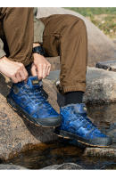 Botines impermeables para hombre, botas de nieve cálidas de felpa, zapatillas de trabajo para exteriores, zapatos descalzos de invierno - details 12