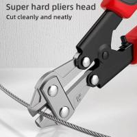 Cortador de pernos antideslizante multifuncional, ahorro de trabajo, cortador de alambre de acero de corte fuerte, alicates para romper alambre duro Cr-V, artesanía - details 1