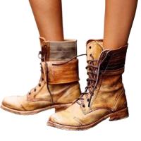 Botas martin para mujer, botas cortas informales con cordones, zapatos para mujer - details 1