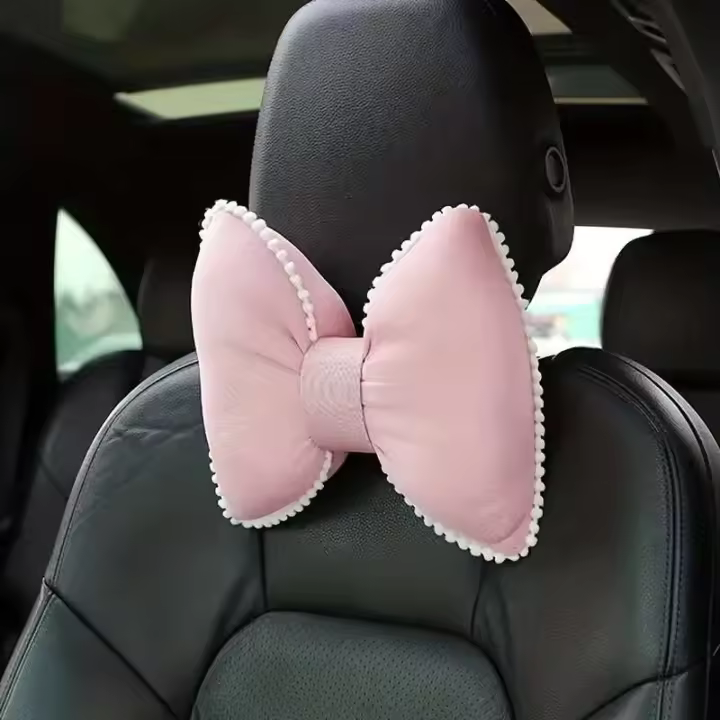 Funda de Asiento de Seda de Hielo Rosa BUNO Almohada de Cabeza Transpirable para Mujer en Verano - 1