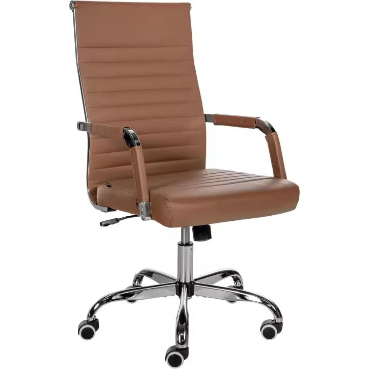 Silla De Oficina Amadora En Polipiel o Tela I Silla Ejecutiva con Ruedas y Reposabrazos I Silla De Escritorio, Color:marino claro, Material:Cuero Sintético - 1