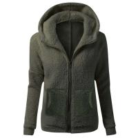 Sudadera con Capucha de Peluche para Mujer Ouwu Moda de Color Sólido, Ajuste Suelto, Estilo Tendencia 2024 - details 3