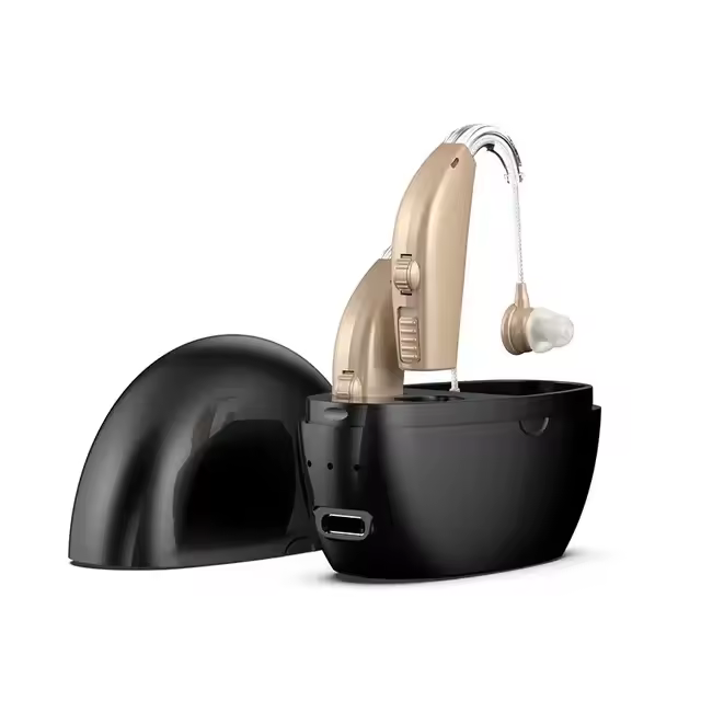 Audífono portátil recargable para personas mayores, amplificador de sonido magnético, Ayuda auditiva para sordos - 1