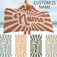 Nombre personalizado, baño absorbente de playa personalizado, toalla de piscina ligera y compacta, venta al por mayor de verano - details 0
