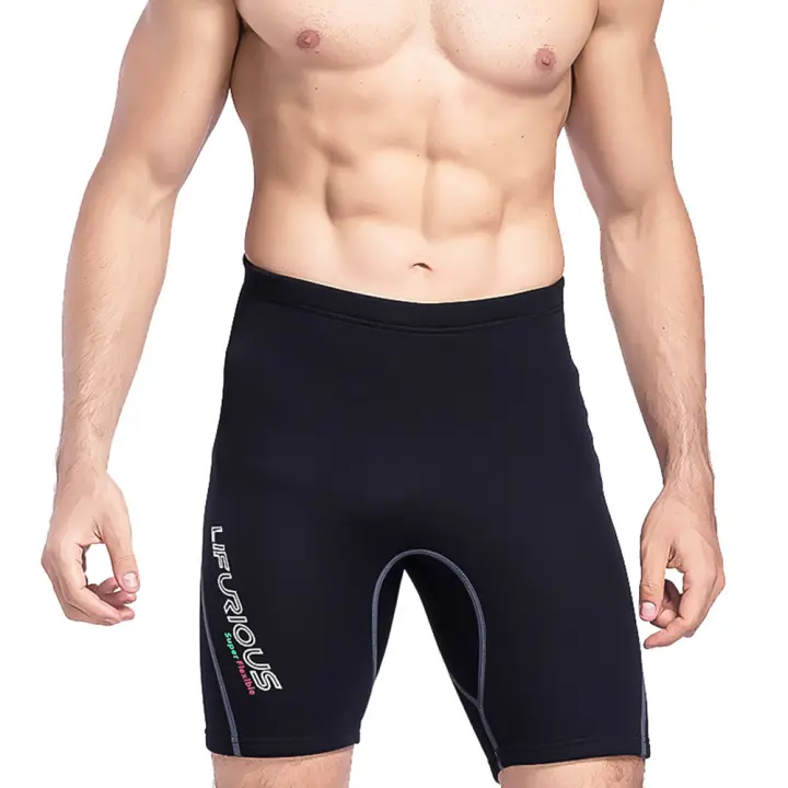 Traje de neopreno de 2MM para hombre, pantalones cortos negros superelásticos, ajustados, con protector solar, para Surf, remo, navegación, natación, S-XL - 1