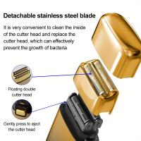 Afeitadora eléctrica profesional para hombres, recortadora de barba, recargable por USB Afeitadora eléctrica, máquina de corte de pelo inalámbrica - details 3