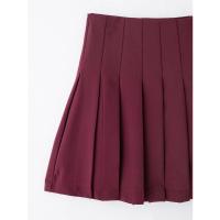 Falda corta plisada vintage casual con cremallera - details 2