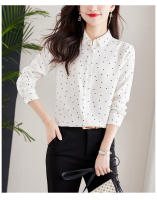 Camisa de mujer Camisa de lunares Tops elegantes femeninos - details 8