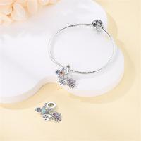 Pulsera de plata de dos tonos con colgante triple celestial de cuentas en forma de corazón para la fabricación de joyas - details 22