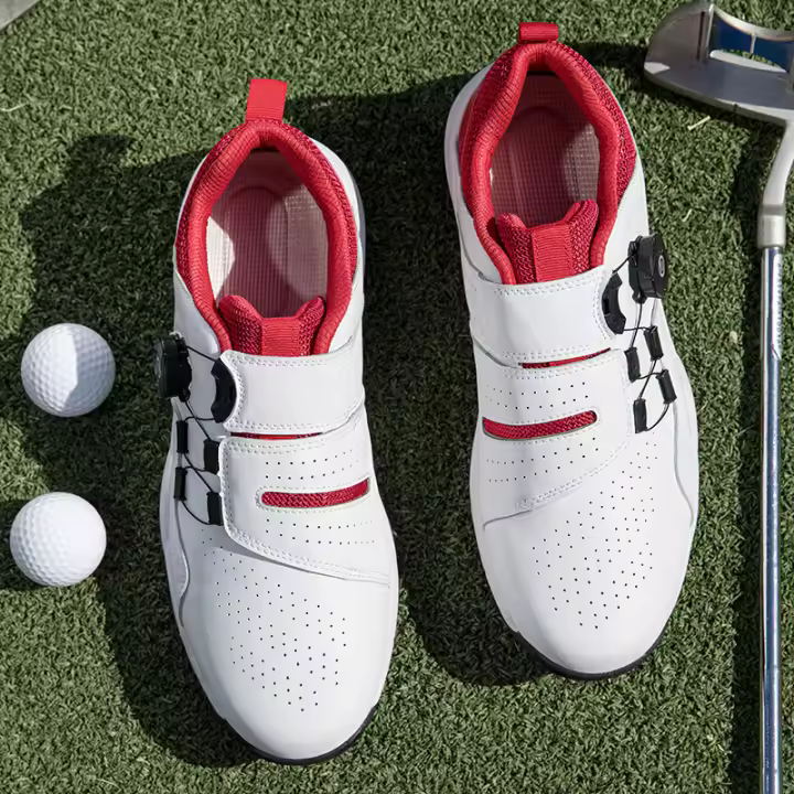 Zapatos de golf para hombres y mujeres perilla automática corbata material alto antideslizante - 1