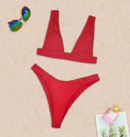 Conjunto de Bikini de Color Sólido de Alta Calidad Estilo Ajustado para Mujeres - details 20