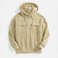 Decheng Sudadera con capucha para hombre, 100% algodón, única y pesada, 14 oz, con cuello de sombrero, invierno - details 4