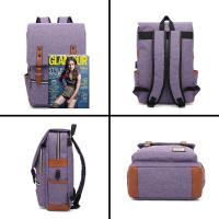 Mochila escolar adolescentes para portátil con puerto de carga USB, elegante mochila de viaje resistente al agua - details 29