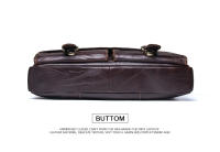 Bolso de Hombre CONTACT'S de Cuero de Verduras para Abogados Bolsa de Negocios Vintage Grande para Portátil y iPad Material de Revestimiento Poliéster Tamaño 13inch Negro - details 18