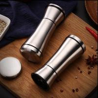 Molinillo de sal y pimienta ajustable, molinillo de hierbas de especias de acero inoxidable, Gadgets de vidrio ABS, herramienta de cocina - details 0