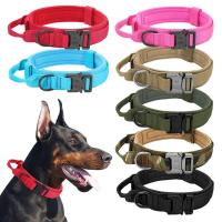 Collares tácticos militares nailon perros, Collar de entrenamiento duradero mascotas, ustable para perros medianos y grandes, - details 2