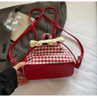 Mochila multifuncional de estilo coreano con encaje a cuadros, mochila de viaje con cerezas, bolso para libros, bolso de hombro con lazo de gran capacidad para verano - details 20